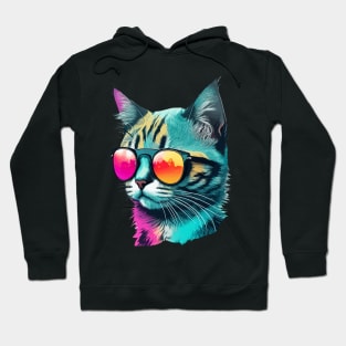 Summer cat with sunglasses Hoodie